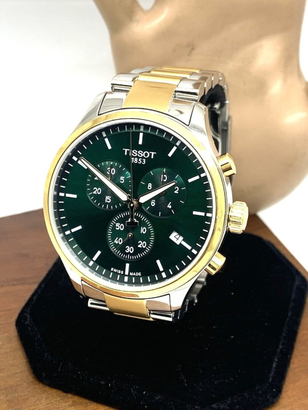Tissot Men’s Watch Swiss Quartz Chronograph Green Dial Two Tone T1166172209100